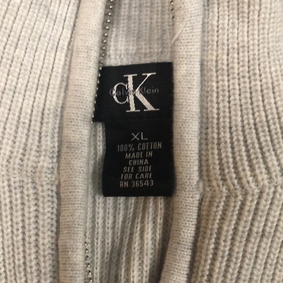 Calvin Klein CK 1/4 Zip High Collar Sweater size XL - Picture 5 of 7